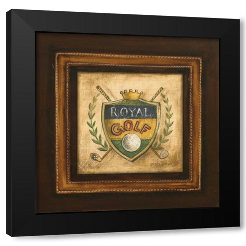 Golf Royal Black Modern Wood Framed Art Print by Gorham, Gregory