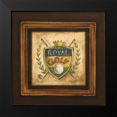 Golf Royal Black Modern Wood Framed Art Print by Gorham, Gregory