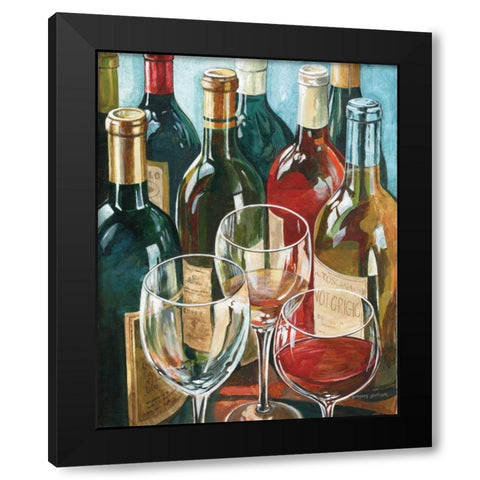 Wine Reflections I Black Modern Wood Framed Art Print by Gorham, Gregory
