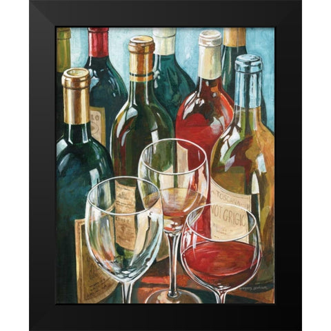 Wine Reflections I Black Modern Wood Framed Art Print by Gorham, Gregory
