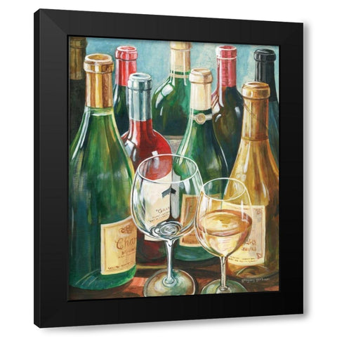 Wine Reflections II Black Modern Wood Framed Art Print by Gorham, Gregory