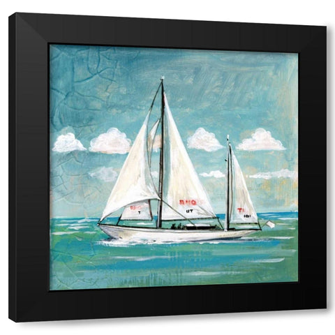Sailboats II Black Modern Wood Framed Art Print by Gorham, Gregory
