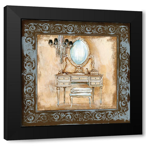 Elegant Vanity III Black Modern Wood Framed Art Print with Double Matting by Gorham, Gregory