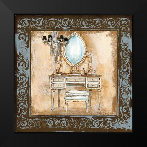 Elegant Vanity III Black Modern Wood Framed Art Print by Gorham, Gregory