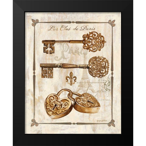 Keys to Paris I Black Modern Wood Framed Art Print by Gorham, Gregory