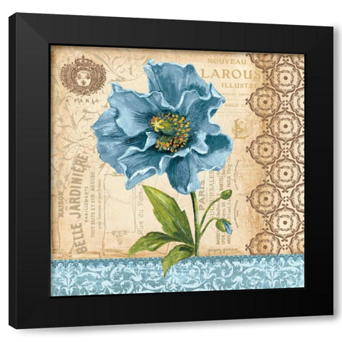 Poppy Black Modern Wood Framed Art Print with Double Matting by Gorham, Gregory