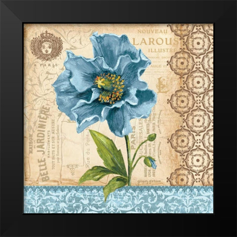 Poppy Black Modern Wood Framed Art Print by Gorham, Gregory