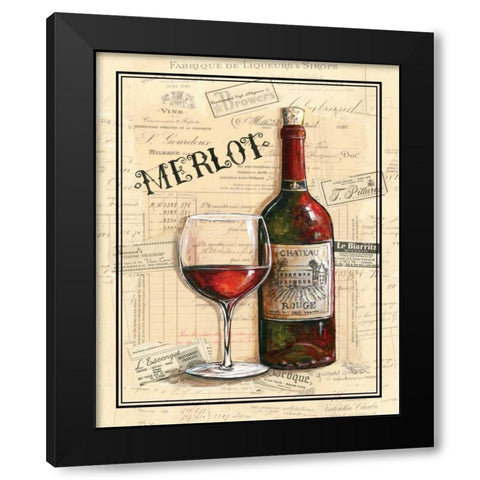 Chateau Rouge Black Modern Wood Framed Art Print with Double Matting by Gorham, Gregory