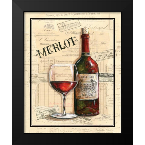 Chateau Rouge Black Modern Wood Framed Art Print by Gorham, Gregory