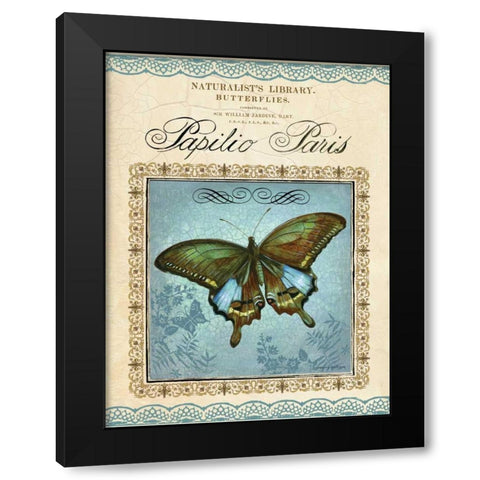 Papilio Paris Black Modern Wood Framed Art Print by Gorham, Gregory