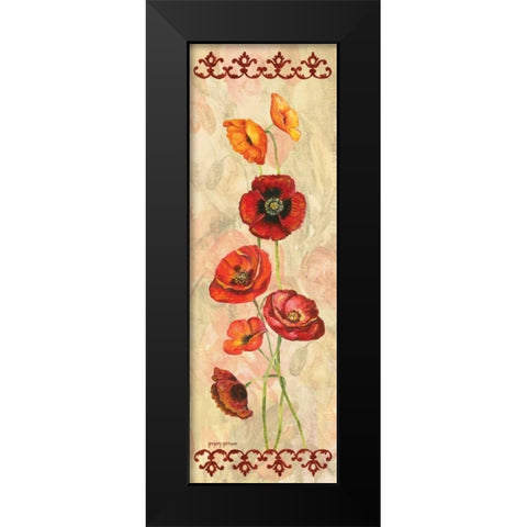 Scarlet Poppies I Black Modern Wood Framed Art Print by Gorham, Gregory