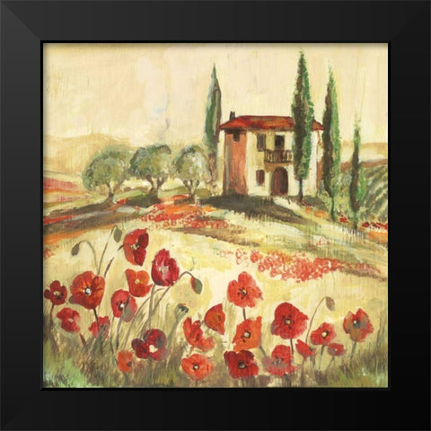 Poppy Field I Black Modern Wood Framed Art Print by Gorham, Gregory