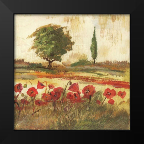 Poppy Field III Black Modern Wood Framed Art Print by Gorham, Gregory