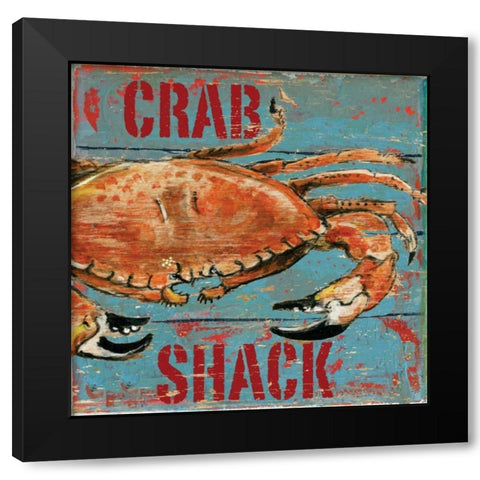 Crab Shack Black Modern Wood Framed Art Print by Gorham, Gregory