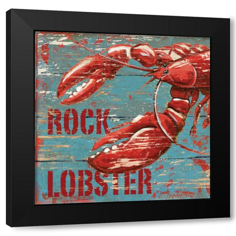Rock Lobster Black Modern Wood Framed Art Print with Double Matting by Gorham, Gregory