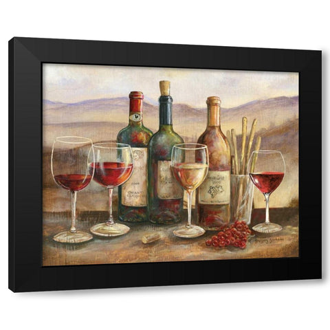 Tuscan Banquet Black Modern Wood Framed Art Print with Double Matting by Gorham, Gregory