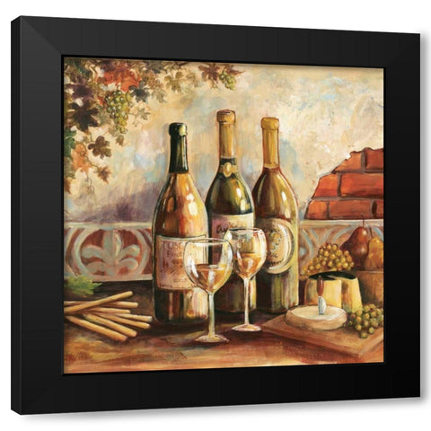 Bountiful Wine Sq I Black Modern Wood Framed Art Print with Double Matting by Gorham, Gregory