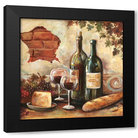 Bountiful Wine Sq II Black Modern Wood Framed Art Print with Double Matting by Gorham, Gregory