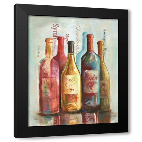 Wine Cellar Motif I Black Modern Wood Framed Art Print with Double Matting by Gorham, Gregory
