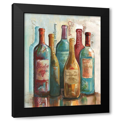 Wine Cellar Motif II Black Modern Wood Framed Art Print with Double Matting by Gorham, Gregory