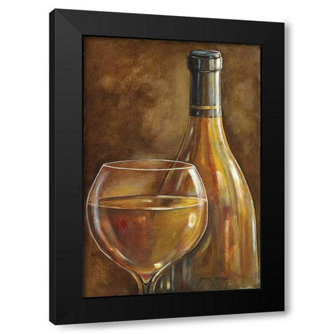 White Wine Black Modern Wood Framed Art Print with Double Matting by Gorham, Gregory
