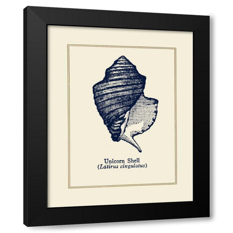 Unicorn Shell Black Modern Wood Framed Art Print with Double Matting by Gorham, Gregory