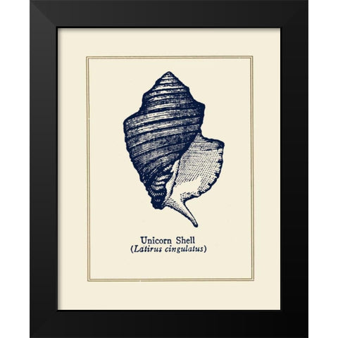 Unicorn Shell Black Modern Wood Framed Art Print by Gorham, Gregory