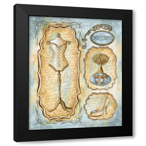 Paris Boutique I Black Modern Wood Framed Art Print with Double Matting by Gorham, Gregory