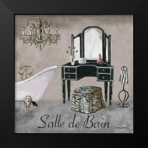 Salle de Bain Black Modern Wood Framed Art Print by Gorham, Gregory
