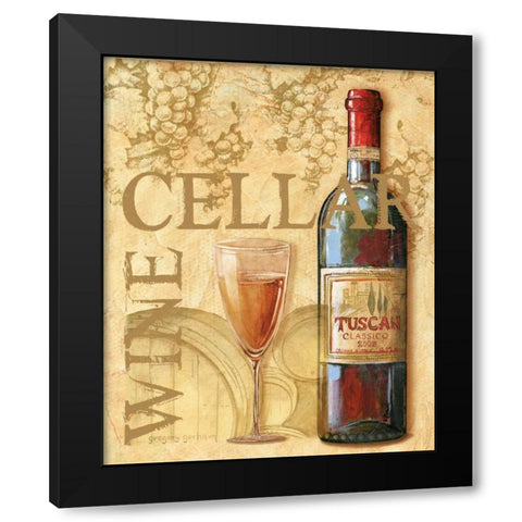 Wine I Black Modern Wood Framed Art Print with Double Matting by Gorham, Gregory