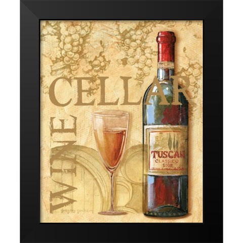 Wine I Black Modern Wood Framed Art Print by Gorham, Gregory