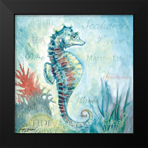 Marine Life Motif I Black Modern Wood Framed Art Print by Gorham, Gregory