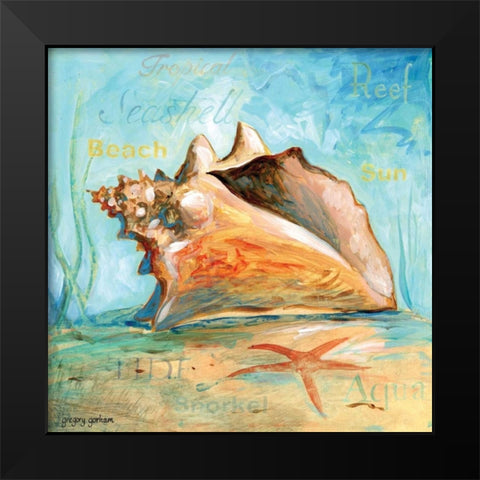 Marine Life Motif III Black Modern Wood Framed Art Print by Gorham, Gregory