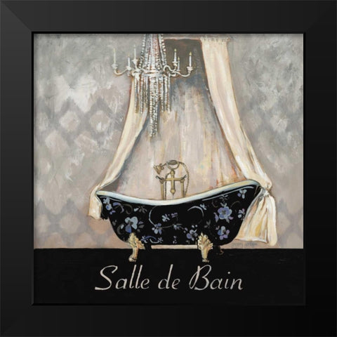 Ikat Bath I Black Modern Wood Framed Art Print by Gorham, Gregory