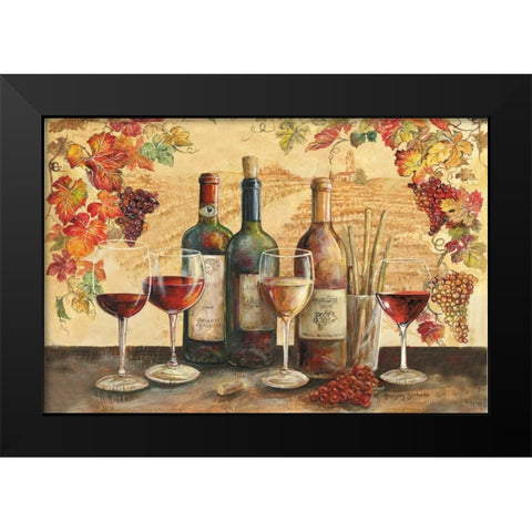 Tuscan Banquet Motif Black Modern Wood Framed Art Print by Gorham, Gregory