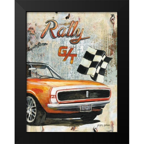 Rally Car Black Modern Wood Framed Art Print by Gorham, Gregory