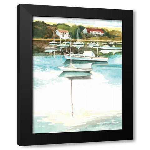 Wychmere Harbor Black Modern Wood Framed Art Print with Double Matting by Gorham, Gregory