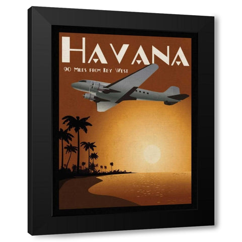 Havana Black Modern Wood Framed Art Print with Double Matting by Giacopelli, Jason