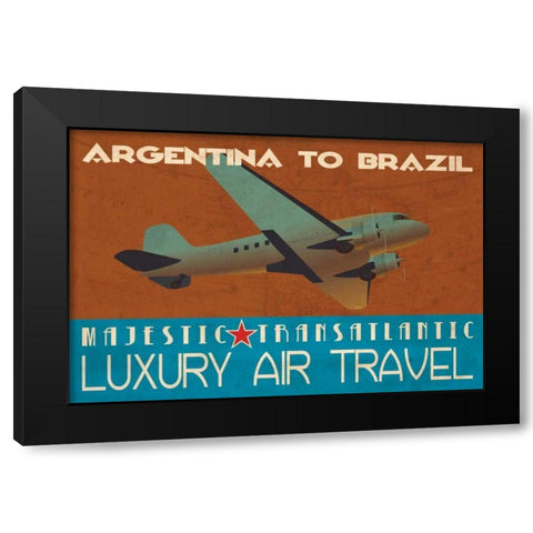 Air Travel Black Modern Wood Framed Art Print with Double Matting by Giacopelli, Jason