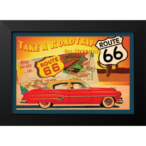 Route 66 I Black Modern Wood Framed Art Print by Giacopelli, Jason