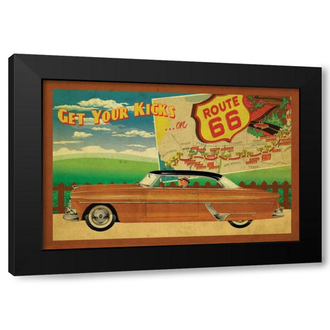 Route 66 II Black Modern Wood Framed Art Print by Giacopelli, Jason