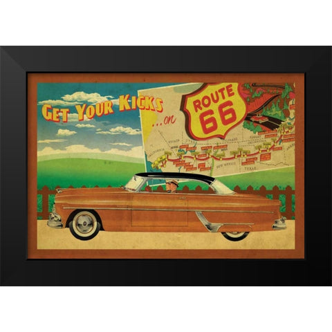 Route 66 II Black Modern Wood Framed Art Print by Giacopelli, Jason