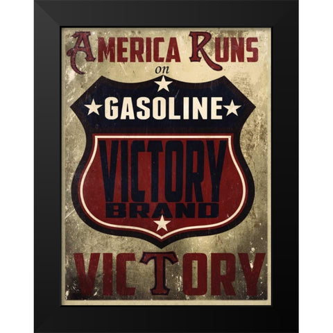 Victory Gas I Black Modern Wood Framed Art Print by Giacopelli, Jason