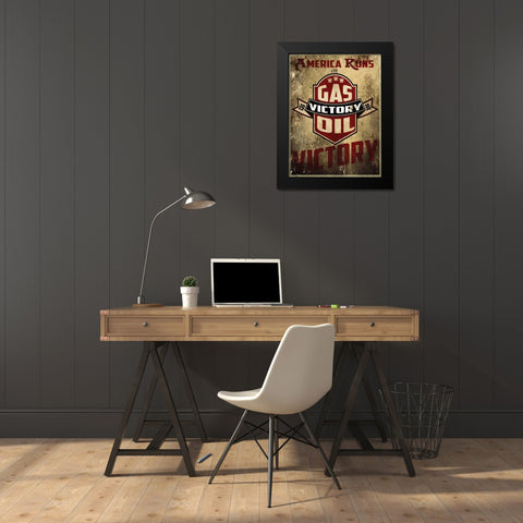 Victory Gas II Black Modern Wood Framed Art Print by Giacopelli, Jason