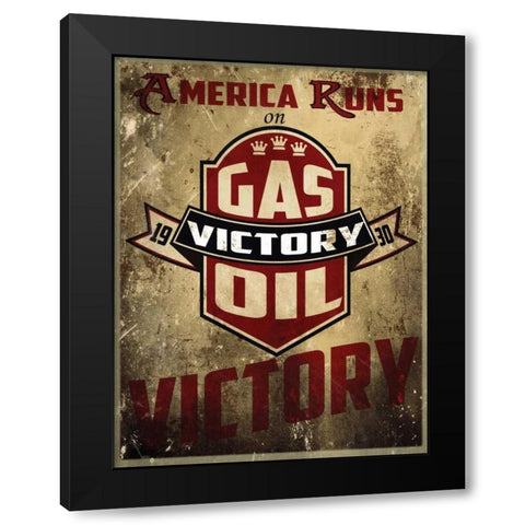 Victory Gas II Black Modern Wood Framed Art Print with Double Matting by Giacopelli, Jason