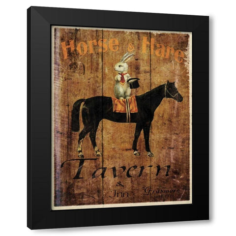 Horse and Hare Tavern Black Modern Wood Framed Art Print by Giacopelli, Jason