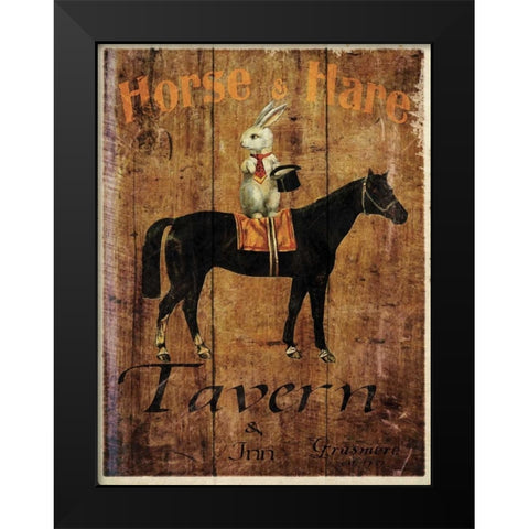 Horse and Hare Tavern Black Modern Wood Framed Art Print by Giacopelli, Jason