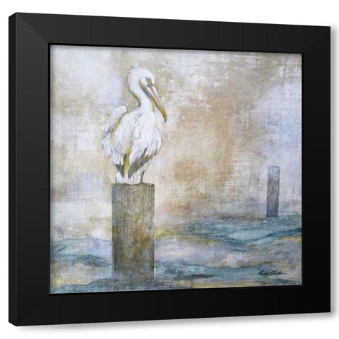 Coastal Birds I Black Modern Wood Framed Art Print with Double Matting by Giltner, Paula