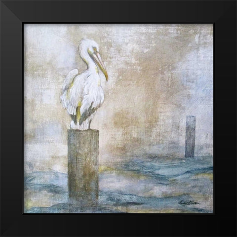 Coastal Birds I Black Modern Wood Framed Art Print by Giltner, Paula