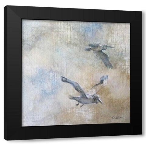 Coastal Birds II Black Modern Wood Framed Art Print with Double Matting by Giltner, Paula
